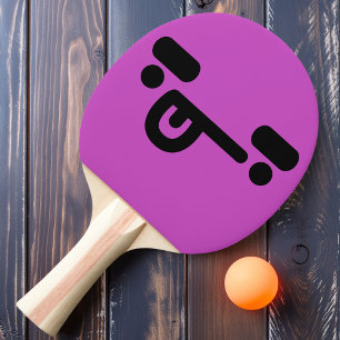 Raquete De Ping Pong Pino Pino Roxo de Cara Confundida