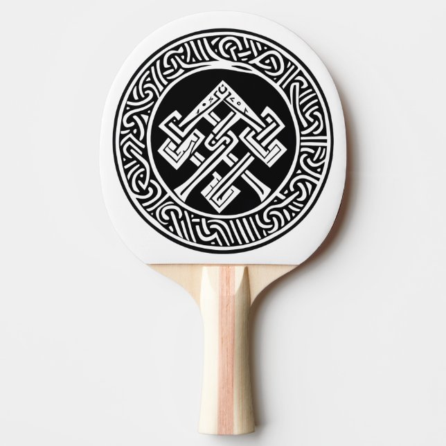 Raquete De Ping Pong Pino Pong Céltico e Viking Inspirado (Frente)