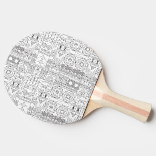 Raquete De Ping Pong Pino Pong das Linhas de Simetria de Arte
