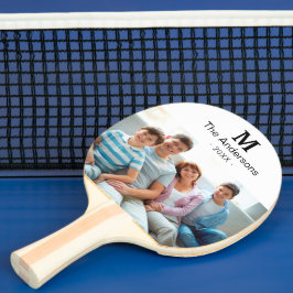 Raquete De Ping Pong Pino Pong do Monograma Personalizado de Foto e Nom