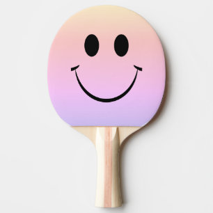 Raquete De Ping Pong Pino Pong do Rainbow Ombre Happy Face Ping Pong Pa