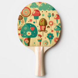 Raquete De Ping Pong Pino Pong Ping, design da pintura bonita