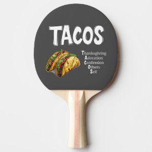 Raquete De Ping Pong Pino Pong Ping Paddle TACOS Prayer
