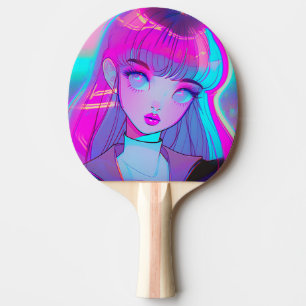 Raquete De Ping Pong Pino Pong Ping Rapariga Neon Bonito