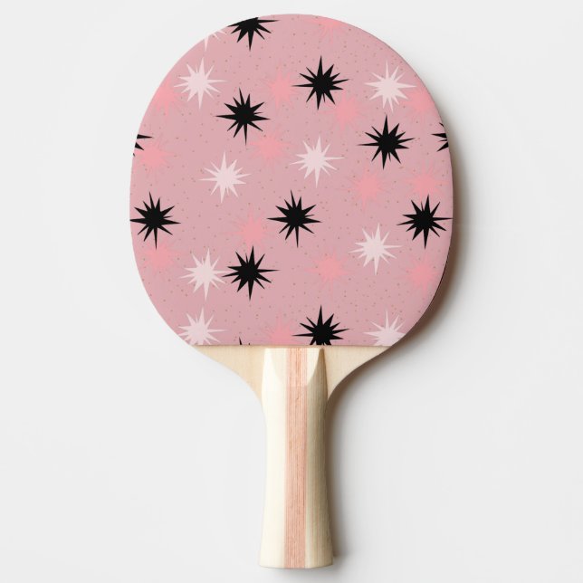 Raquete De Ping Pong Pino Pong Ping Starbursts Atômicos Rosa (Frente)