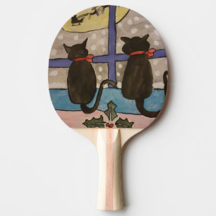 Raquete De Ping Pong Pino Pong Pong Pino de Gato Negro