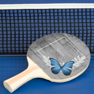 Raquete De Ping Pong Pino Pong Russo da Borboleta Azul