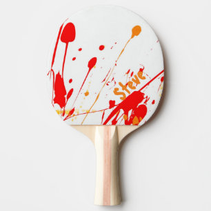 Raquete De Ping Pong Pinte a pá feita sob encomenda de Pong do sibilo