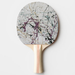Raquete De Ping Pong Pintura Colorida de Abstrato