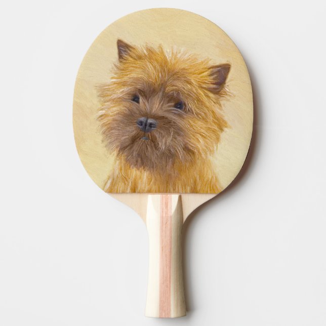 Raquete De Ping Pong Pintura de Cairn Terrier - Arte de Cachorro Origin (Frente)
