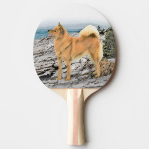 Raquete De Ping Pong Pintura em Seashore - Arte Canina