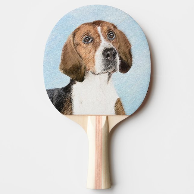 Raquete De Ping Pong Pintura Inglesa em Foxhound - Arte Cachorro Origin (Frente)