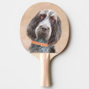 Raquete De Ping Pong Pintura Spinone Italiano - Arte Cachorro Original