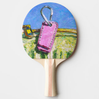 Raquete De Ping Pong Pinturas expressionistas com etiqueta rosa iPad mi