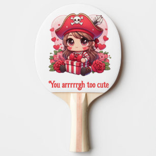 Raquete De Ping Pong Pirata de Dia de os namorados