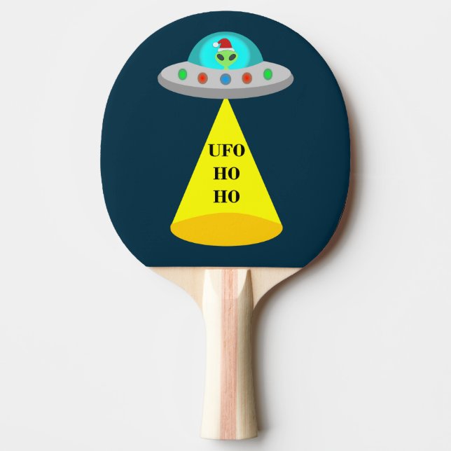 Raquete De Ping Pong Pires voadoras de Alienígena de Ho Ho de Natal (Frente)
