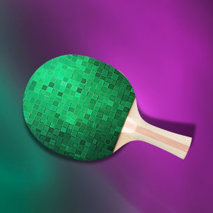 Raquete De Ping Pong Pixel Verde  