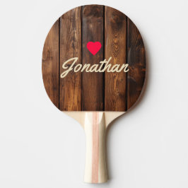 Raquete De Ping Pong Placas de Manchas Lustrosas Assinatura Coração Vin