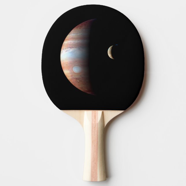 Raquete De Ping Pong Planeta Gás Júpiter e Lua Galileu (Frente)