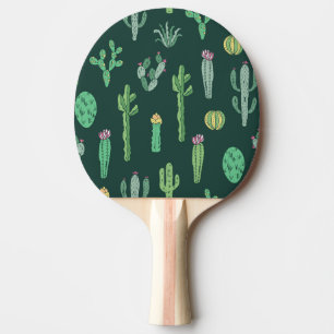 Raquete De Ping Pong Plantas De Cactus: Vintage Sem Olho De Fundo