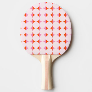 Raquete De Ping Pong Playful Dots & Stripes - red and pink