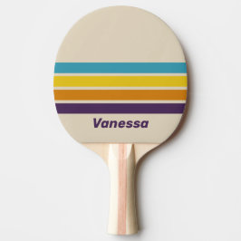 Raquete De Ping Pong Plum Dust Rainbow Across Striping with Name