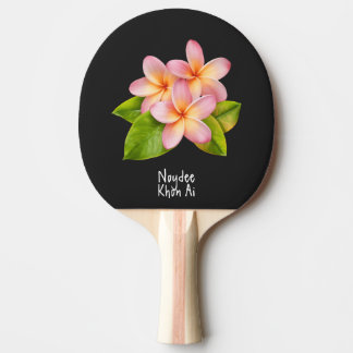 Raquete De Ping Pong Plumeria Rosa Frangipani, seu Nome, Floral