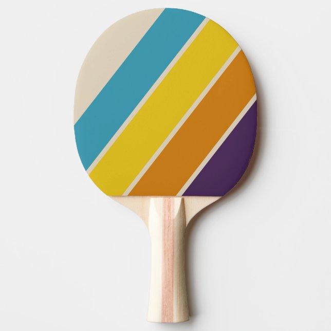 Raquete De Ping Pong Pó de Ameixa Arco-íris Negrito Listrado (Frente)