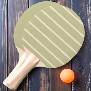 Raquete De Ping Pong Poeira Sálvia Listrada e Sólida