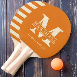 Raquete De Ping Pong Polo com Sobreposição de Monograma e Nome Warm Cit