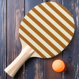 Raquete De Ping Pong Polo Listrado Cor Areia Queimada