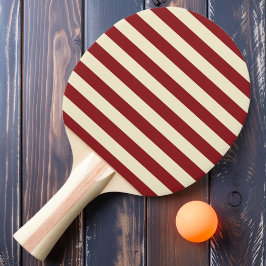 Raquete De Ping Pong Polo Listrado Cor Cranberry Profundo