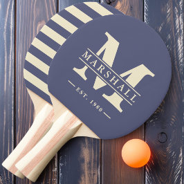 Raquete De Ping Pong Polo Monograma e Nome Sobreposto Lavender Breeze