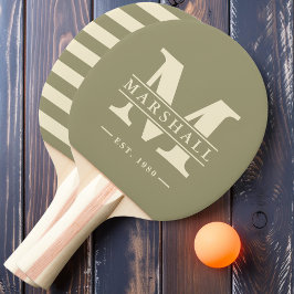 Raquete De Ping Pong Polo Sage Meadow com Sobreposição de Monograma e N