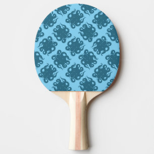 Raquete De Ping Pong Polvo no teste padrão azul