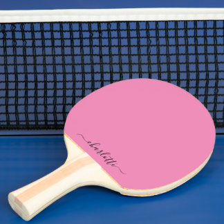 Raquete De Ping Pong Pong Ping - Nome do Monograma - Script Moderno Ros
