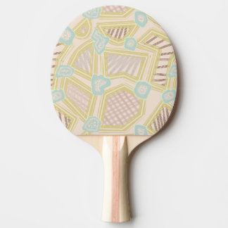 Raquete De Ping Pong Pongue Padrão Geométrico Abstrato Pastel Moderno