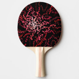 Raquete De Ping Pong Pontos de respingo abstratos de tons de rosa e ver
