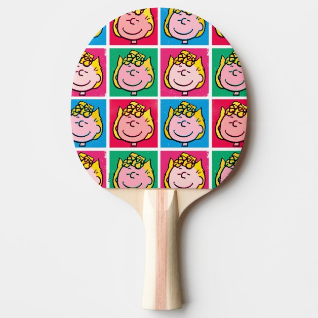 Raquete De Ping Pong Pop Art Sally | Padrão Mod for You (Frente)