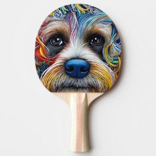 Raquete De Ping Pong Pop Art Terrier bonito