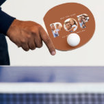 Raquete De Ping Pong Pop multifoto do terracota contemporâneo moderno<br><div class="desc">Pop multifoto moderna,  moderna e elegante criança para a bola de pingue-pongue de presente. Dia de os pais ideal,  presente de aniversário ou natal. A cor do Terracotta pode ser alterada.</div>