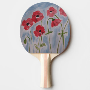 Raquete De Ping Pong Poppies Vermelhos Selvagens