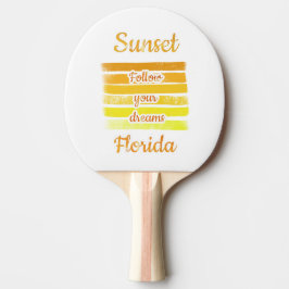 Raquete De Ping Pong Pôr do sol fofo na Flórida