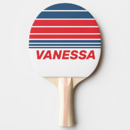 Raquete De Ping Pong Postman Nostalgic Horizon Striping with Name