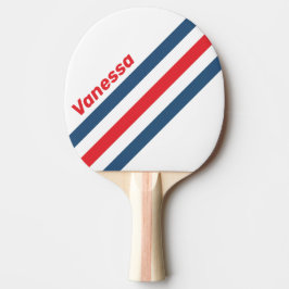 Raquete De Ping Pong Postman Nostálgico com Listras Anguladas e Nome
