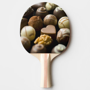 Raquete De Ping Pong Pralines deliciosos do chocolate