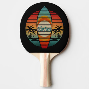 RAQUETE DE PING PONG PRANCHA DE SURFE PRAIA DO PÔR DO SOL DE VERÃO