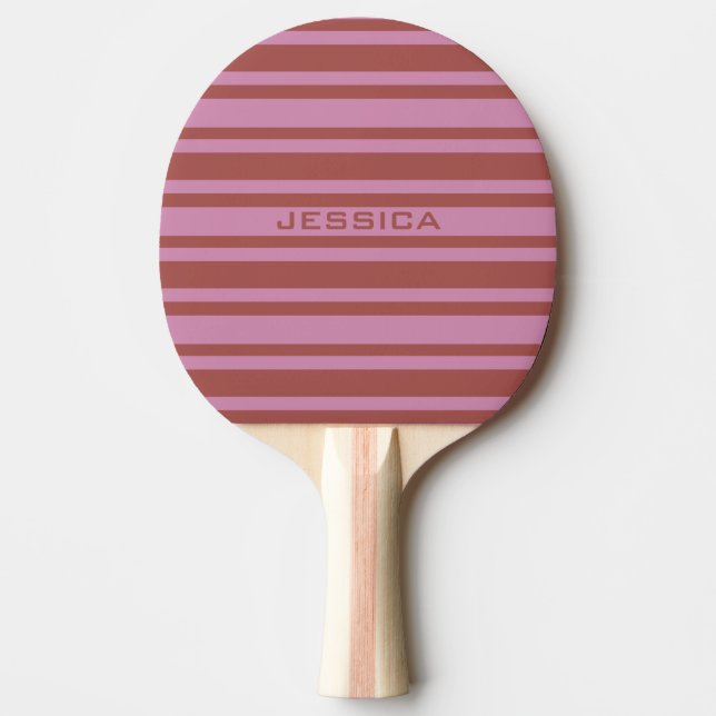 Raquete De Ping Pong Prato rosa/Raspberry Strips pingue-pongue personal (Frente)