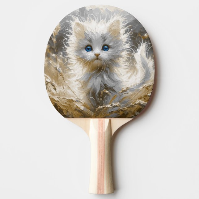 Raquete De Ping Pong Precioso White Kitten (Frente)