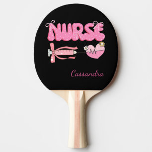 Raquete De Ping Pong Presente com Nome de Estudante de Enfermagem Escol